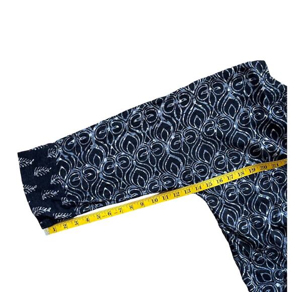 Dignity Not Charity Womens Large Blue Tunic Blouse Long Sleeve Lightweight - Picture 8 of 9